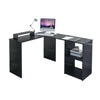 L-shaped Computer Desk Corner PC Table Workstation Home Office w/Shelves/Draw