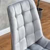 Set of 4 Grey Velvet Dining Chairs Kitchen Dinning Room Metal Leg Padded Modern
