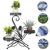 Stylish Flower Shape Metal Plant Display Shelf Rack Stand Living Room Decor
