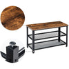 3-Tier Shelf Rack Industrial Shoe Bench With Storage Rustic Metal Shoe Storage