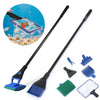 5 in 1 Fish Tank Aquarium Cleaning Tool Glass Brush Fishnet Magnetic Cleaner Kit