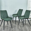 Set of 2 Faux Leather/Suede Dining Chairs Metal Legs Reception Restaurant Chair