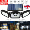 74LED Solar Powered PIR Motion Sensor Lamp Outdoor Garden Security Wall Light UK