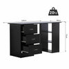 Computer Desk With 3 Drawer 3 Shelf Laptop PC Home Office Study Writting Table