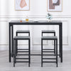 5Pcs Bar Table Stools Set 4 Bar Stools for Breakfast Pub Counter Small Apartment