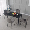 Glass Dining Table and 2 / 4 Grey Chairs Optional Lounge Office Home Furniture