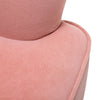 Smoky Pink Velvet Armchair Wing Back Velvet Tufted Cocktail Chair With Cushion