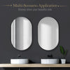 70*40cm Oval Arched Wall Mounted Mirror Bathroom Bedroom Makeup Dressing Mirror
