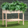 XL Raised Garden Bed Elevated Wood Planter Box Stand Side Table Worktable Shelf