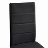 4pc Black Faux Leather Padded Seat Dining Chairs Kitchen Living Room Dining Room