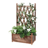 Raised Garden Bed Wooden Elevated Planter Box Hanging Trellis Outdoor Backyard