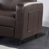 Sofa Bed Faux Leather with Cup holder and Armrests 3 Seater Black Brown Ash Grey