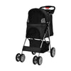 Folding Pet Stroller Portable Pet Travel Pushchair w/4 Wheels Safety Belt Holder