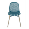 Set of 4 Dining Chairs Wooden Legs Tulip Plastic Chairs Set Kitchen Home Office