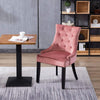 Dining Chairs Set of 2 Velvet Fabric Chairs with Wooden Style Metal Legs