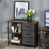 Chest Dresser with 3 Drawers Storage Cabinet Organizer, Black