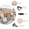 3 PCS Zero Gravity Lounge Chair Set Folding Outdoor Sun Lounger with Tea Table