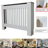 Large White Radiator Cover Safe Rounded Edges Slatted Grill Sidewall Shelf Decor
