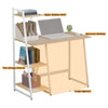 Computer Desk Laptop PC Writing Table with Storage Shelf Workstation Home Study