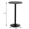 Modern Round Bar Table Counter Pub Table Standing Bistro Table with Solid Base