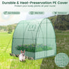 Portable Walk-in Greenhouse Tunnel W/ 2 Zippered Doors & Roll-up Screen Windows
