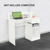 Modern White Computer Desk Drawer Laptop PC Table Home Office Workstation UK