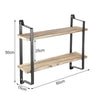 UK Large Rustic Industrial Pipe Wall Floating Shelf Wooden Storage Shelving Unit