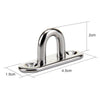 4pcs Marine Boat Stainless Steel Oblong Pad Eye Plate Staple Ring Hook UK 5MM