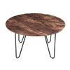 Round Coffee Table Wooden Metal Sofa Side Tea Table Living Room Home Furniture