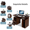 Computer Desk Home Office Workstation with 2 Drawers & Storage Compartments