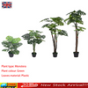 Artificial Monstera Leaves Green Plant with Pot Green Lifelike Fake Multi Sizes