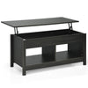 110cm Modern Lift Up Top Coffee Table Desk W/ Hidden Storage & Divided Shelf