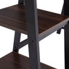 Nordic Vintage Office PC Computer Desk Small With Shelves Industrial Metal Frame