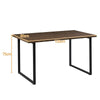 Modern Wood Dining Table Dining Room Kitchen Table 120*80*75 cm Metal Legs