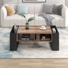 Modern Wooden Coffee Table With Storage Drawer Shelf Living Room Furniture QF