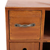 Home Office Retro Wooden Desktop Tidy Stationery Pen Organiser Holder Tissue Box
