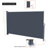 Retractable Deck Side Awning Folding Screen Fence Patio Privacy Divider Screen