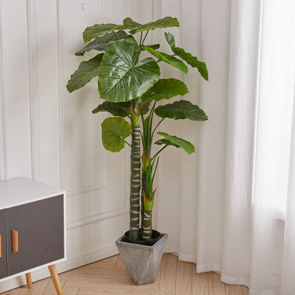 Large Fake Alocasia Tree Artificial Realistic Plant Indoor Decor Tropical Office