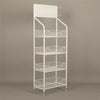 White Shop Retail Shelf Wire Mesh Display Rack Supermarket Movable or Fixed Legs