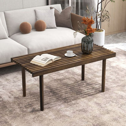 Wooden Coffee Table Rectangle Cocktail Table Modern Sofa Side Table Center Table