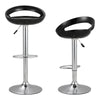 2 Pieces Upholstered Swivel Stool Adjustable Height Chair Office Desk Bar Stool