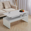 Large White Wood Side Table Living Room Console Sofa Coffee Table Furniture Home