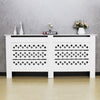 Modern Radiator Cover Wall Cabinet MDF Wood Grill Shelf White Rhombic Bars XL