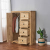 Modern 1 Door Chest of Drawers 4 Solid Pine Bedroom Wardrobe Sideboard Cabinet