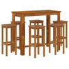 7 Piece Garden Bar Set Solid Wood Acacia R6A3