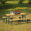 Wooden Portable Folding Picnic Beer Bench Table Trestle Pub Outdoor Backrest/NO