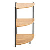 Rustic Corner Shelf Tiered Fan Bookshelf Wall Side Storage Display Floor Stand