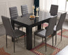 Dining Table and Chairs 4/6 Set Pu Leather Seat Dining Kitchen Room Furniture