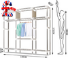 Extra Large Wardrobe Storage Closet Portable Organizer Shelves Rack , F