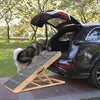2In1 Portable Folding Pet Stairs for Dog Cat High Bed Steps Safety Car Wood Ramp